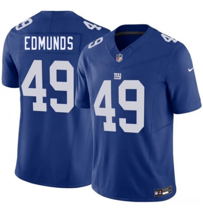 Men's New York Giants #49 Tremaine Edmunds Blue 2026 F.U.S.E. Vapor Untouchable Limited Football Stitched Jersey