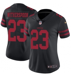 Women's Nike San Francisco 49ers #23 Ahkello Witherspoon Black Vapor Untouchable Elite Player NFL Jersey