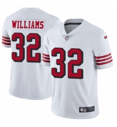 Youth Nike San Francisco 49ers #32 Joe Williams Limited White Rush Vapor Untouchable NFL Jersey