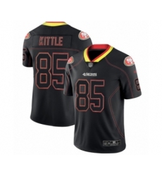 Men's San Francisco 49ers #85 George Kittle Limited Lights Out Black Rush Football Jersey