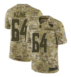 Men's Nike Tennessee Titans #64 Josh Kline Limited Camo 2018 Salute to Service NFL Jersey