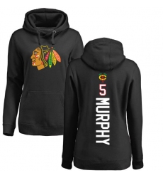NHL Women's Adidas Chicago Blackhawks #5 Connor Murphy Black Backer Pullover Hoodie