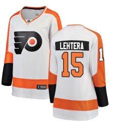 Women's Philadelphia Flyers #15 Jori Lehtera Fanatics Branded White Away Breakaway NHL Jersey