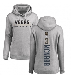 NHL Women's Adidas Vegas Golden Knights #3 Brayden McNabb Gray Backer Pullover Hoodie