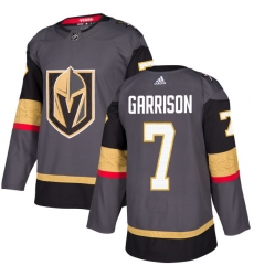 Men's Adidas Vegas Golden Knights #7 Jason Garrison Premier Gray Home NHL Jersey