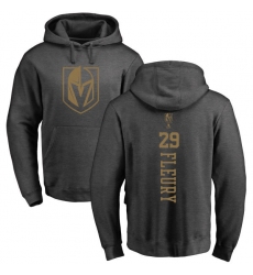 NHL Adidas Vegas Golden Knights #29 Marc-Andre Fleury Charcoal One Color Backer Pullover Hoodie