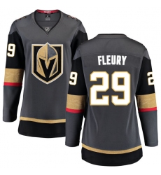 Women's Vegas Golden Knights #29 Marc-Andre Fleury Authentic Black Home Fanatics Branded Breakaway NHL Jersey