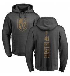 NHL Adidas Vegas Golden Knights #41 Pierre-Edouard Bellemare Charcoal One Color Backer Pullover Hoodie