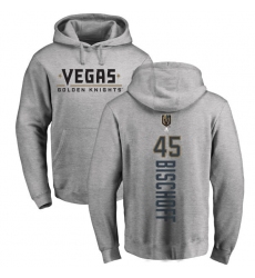 NHL Adidas Vegas Golden Knights #45 Jake Bischoff Gray Backer Pullover Hoodie