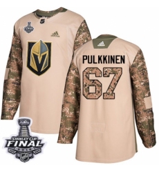 Youth Adidas Vegas Golden Knights #67 Teemu Pulkkinen Authentic Camo Veterans Day Practice 2018 Stanley Cup Final NHL Jersey