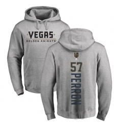 NHL Adidas Vegas Golden Knights #57 David Perron Gray Backer Pullover Hoodie