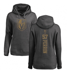 NHL Women's Adidas Vegas Golden Knights #57 David Perron Charcoal One Color Backer Pullover Hoodie