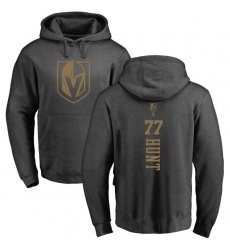 NHL Adidas Vegas Golden Knights #77 Brad Hunt Charcoal One Color Backer Pullover Hoodie