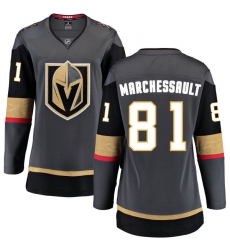 Women's Vegas Golden Knights #81 Jonathan Marchessault Authentic Black Home Fanatics Branded Breakaway NHL Jersey