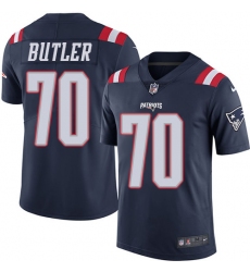 Men's Nike New England Patriots #70 Adam Butler Limited Navy Blue Rush Vapor Untouchable NFL Jersey