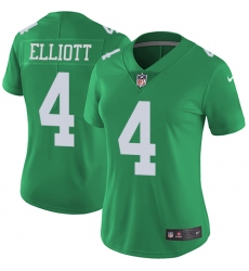 Women's Nike Philadelphia Eagles #4 Jake Elliott Limited Green Rush Vapor Untouchable NFL Jersey