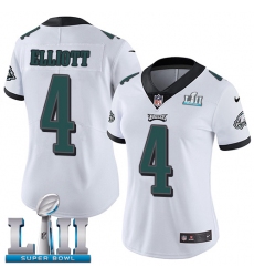 Women's Nike Philadelphia Eagles #4 Jake Elliott White Vapor Untouchable Limited Player Super Bowl LII NFL Jersey