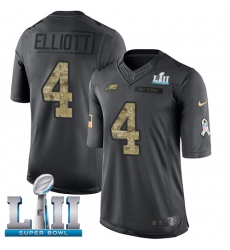 Youth Nike Philadelphia Eagles #4 Jake Elliott Limited Black 2016 Salute to Service Super Bowl LII NFL Jersey