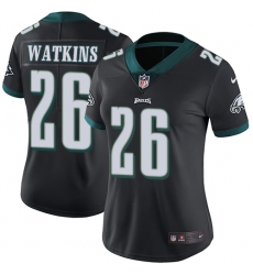 Women's Nike Philadelphia Eagles #26 Jaylen Watkins Black Alternate Vapor Untouchable Limited Player NFL Jersey