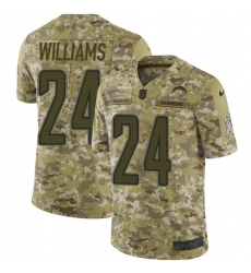 Men's Nike Los Angeles Chargers #24 Trevor Williams Limited Camo 2018 Salute to Service NFL Jersey