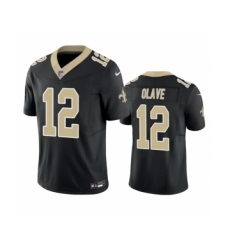 Men's New Orleans Saints #12 Chris Olave Black 2023 F.U.S.E. Vapor Untouchable Limited Stitched Jersey