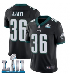 Youth Nike Philadelphia Eagles #36 Jay Ajayi Black Alternate Vapor Untouchable Limited Player Super Bowl LII NFL Jersey