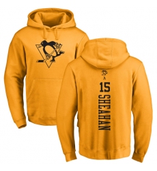 NHL Adidas Pittsburgh Penguins #15 Riley Sheahan Gold One Color Backer Pullover Hoodie