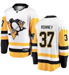 Youth Pittsburgh Penguins #37 Carter Rowney Fanatics Branded White Away Breakaway NHL Jersey