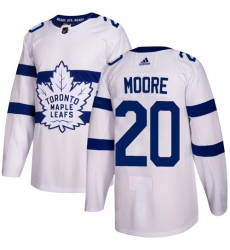 Men's Adidas Toronto Maple Leafs #20 Dominic Moore Authentic White 2018 Stadium Series NHL Jersey