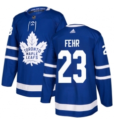 Youth Adidas Toronto Maple Leafs #23 Eric Fehr Authentic Royal Blue Home NHL Jersey