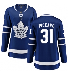 Women's Toronto Maple Leafs #31 Calvin Pickard Fanatics Branded Royal Blue Home Breakaway NHL Jersey