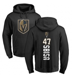 NHL Adidas Vegas Golden Knights #47 Luca Sbisa Black Backer Pullover Hoodie