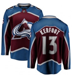 Men's Colorado Avalanche #13 Alexander Kerfoot Fanatics Branded Maroon Home Breakaway NHL Jersey