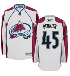 Youth Reebok Colorado Avalanche #45 Jonathan Bernier Authentic White Away NHL Jersey