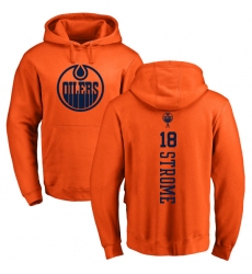 NHL Adidas Edmonton Oilers #18 Ryan Strome Orange One Color Backer Pullover Hoodie