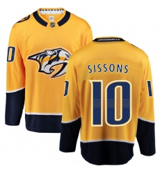 Youth Nashville Predators #10 Colton Sissons Fanatics Branded Gold Home Breakaway NHL Jersey