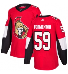 Men's Adidas Ottawa Senators #59 Alex Formenton Authentic Red Home NHL Jersey