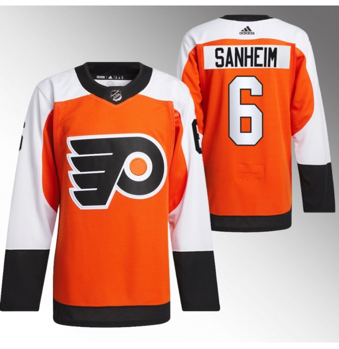 Men's Philadelphia Flyers #6 Travis Sanheim 2023-24 Orange Stitched Jersey