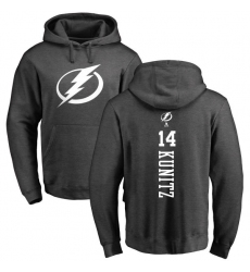 NHL Adidas Tampa Bay Lightning #14 Chris Kunitz Charcoal One Color Backer Pullover Hoodie