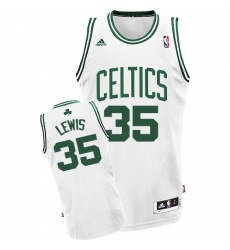Men's Adidas Boston Celtics #35 Reggie Lewis Swingman White Home NBA Jersey