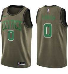 Youth Nike Boston Celtics #0 Robert Parish Swingman Green Salute to Service NBA Jersey