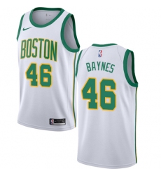 Youth Nike Boston Celtics #46 Aron Baynes Swingman White NBA Jersey - City Edition