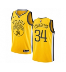 Women's Nike Golden State Warriors #34 Shaun Livingston Yellow Swingman Jersey - Earned Edition