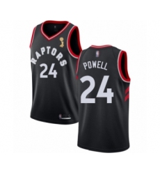 Youth Toronto Raptors #24 Norman Powell Swingman Black 2019 Basketball Finals Champions Jersey Statement Edition