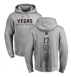 NHL Adidas Vegas Golden Knights #17 Vegas Strong Gray Backer Pullover Hoodie