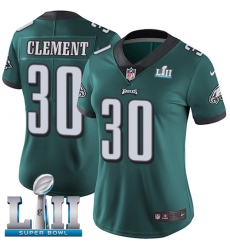 Women's Nike Philadelphia Eagles #30 Corey Clement Midnight Green Team Color Vapor Untouchable Limited Player Super Bowl LII NFL Jersey
