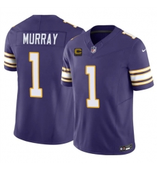 Men's Minnesota Vikings #1 Kyler Murray Purple 2026 F.U.S.E. 4-Star C Throwback Vapor Untouchable Limited Football Stitched Jersey