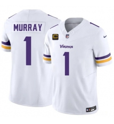 Men's Minnesota Vikings #1 Kyler Murray White 2026 F.U.S.E. 4-Star C Vapor Untouchable Limited Football Stitched Jersey