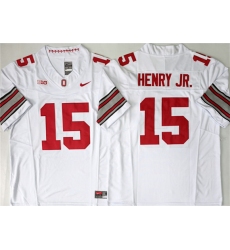Men's Ohio State Buckeyes #15 Chris Henry Jr White 2026 F.U.S.E. Limited Stitched Jersey