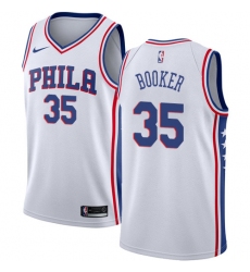 Youth Nike Philadelphia 76ers #35 Trevor Booker Swingman White NBA Jersey - Association Edition